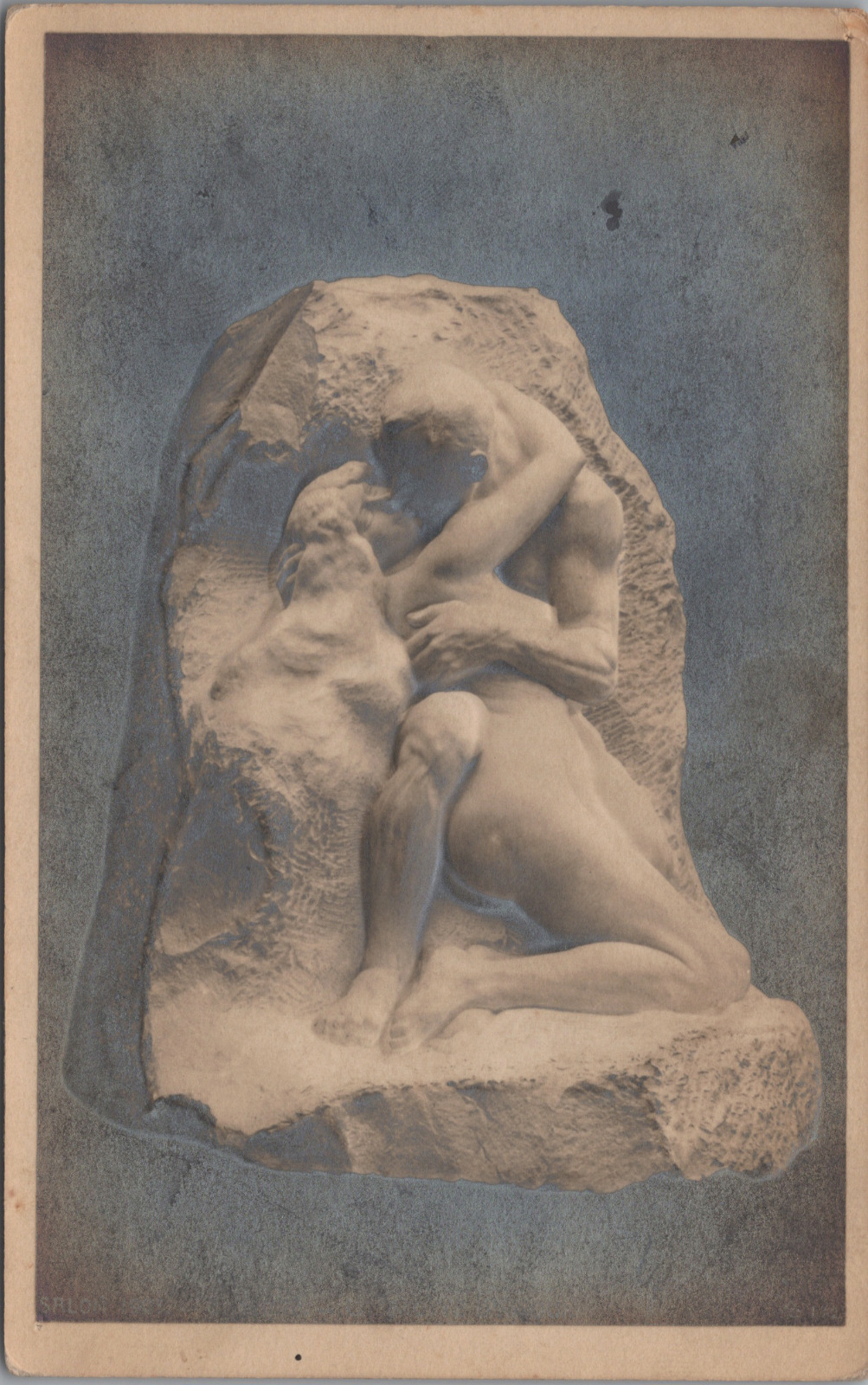 RPPC Bromide Embossed Postcard Derré Sculpture La Grotte d'Amour c1910 Unposted
