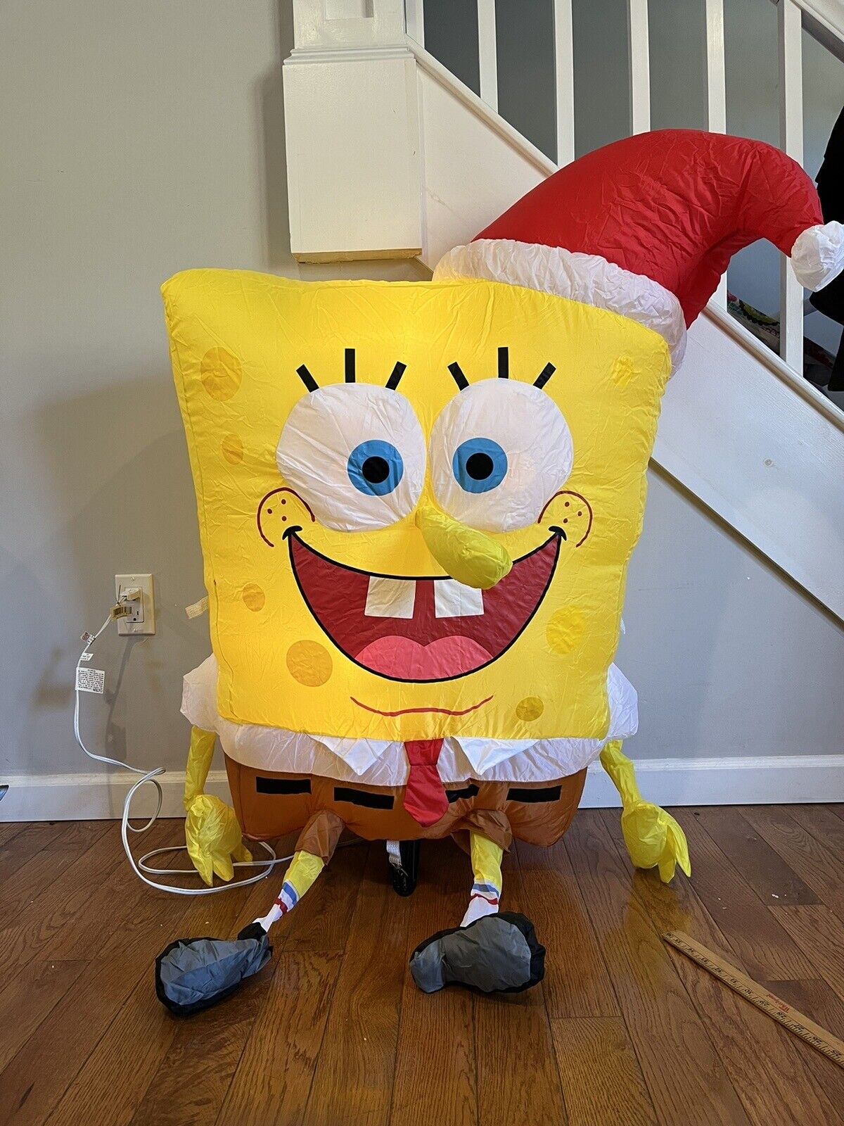 Christmas Spongebob Inflatable Nickelodeon Lighted Santa Tested Gemmy ‘05 Decor