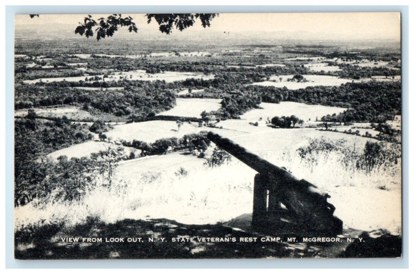 c1940\'s View From Look Out NY State Veteran\'s Rest Camp Mt. McGregor NY Postcard