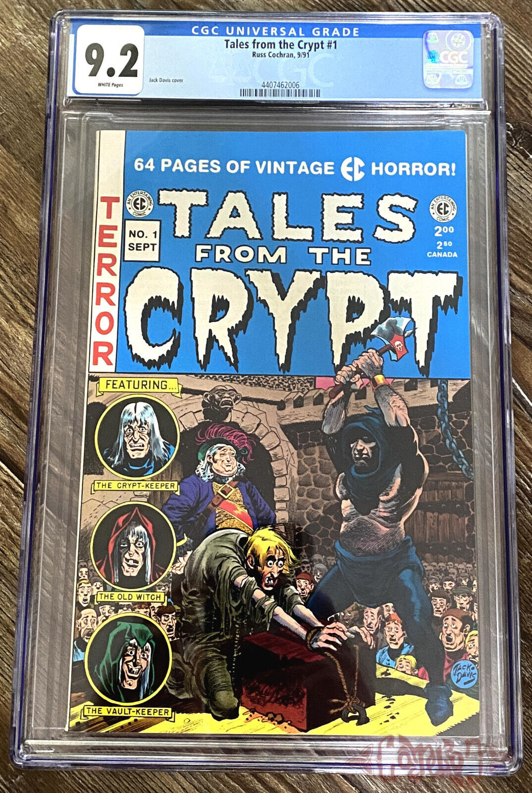 Tales From The Crypt #1 ~ (1991) ~ CGC 9.2 ~ Classic EC Horror ~ Russ Cochran