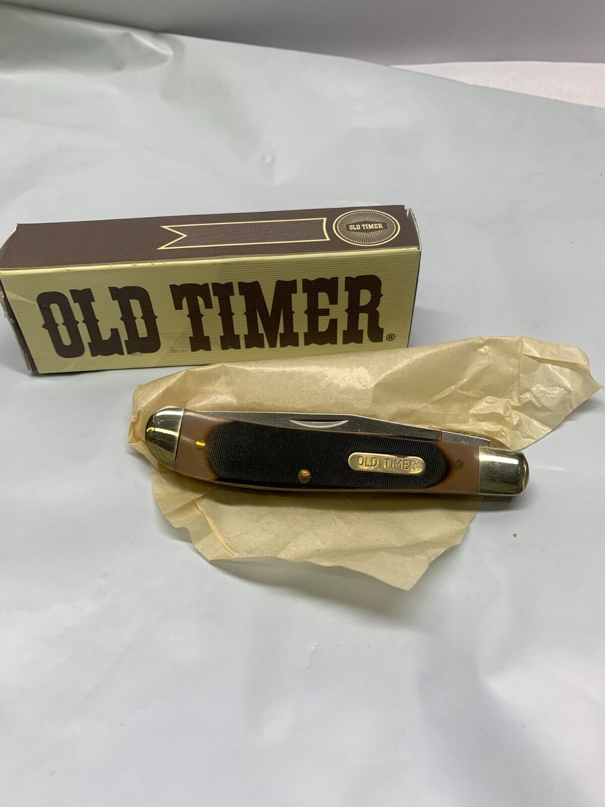 Old Timer 194OT Gunstock Trapper Lockblade Traditional Folding Pocket Knife