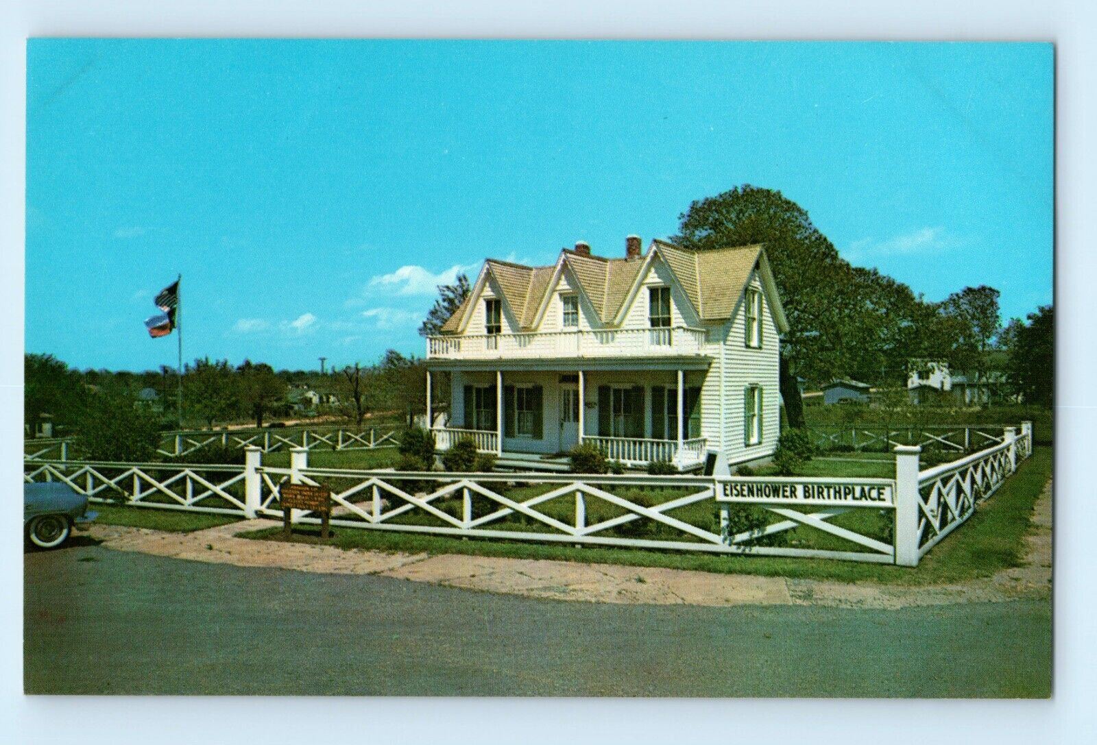 Eisenhower Birthplace Denison Texas Pioneer Home President Dwight D  Postcard C4