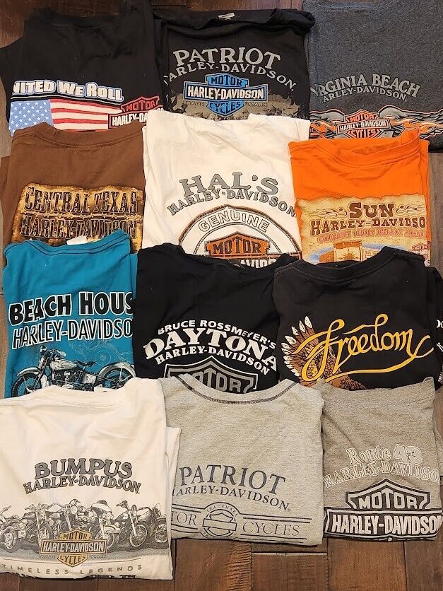 Harley Davidson Shirt Assortment - Dayton, Patriot, Virginia Beach L 2XL 3XL