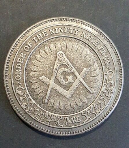 1845 Freemason Coin Of The Order Of Ninety Nine Plus The Order Of Hospitaller