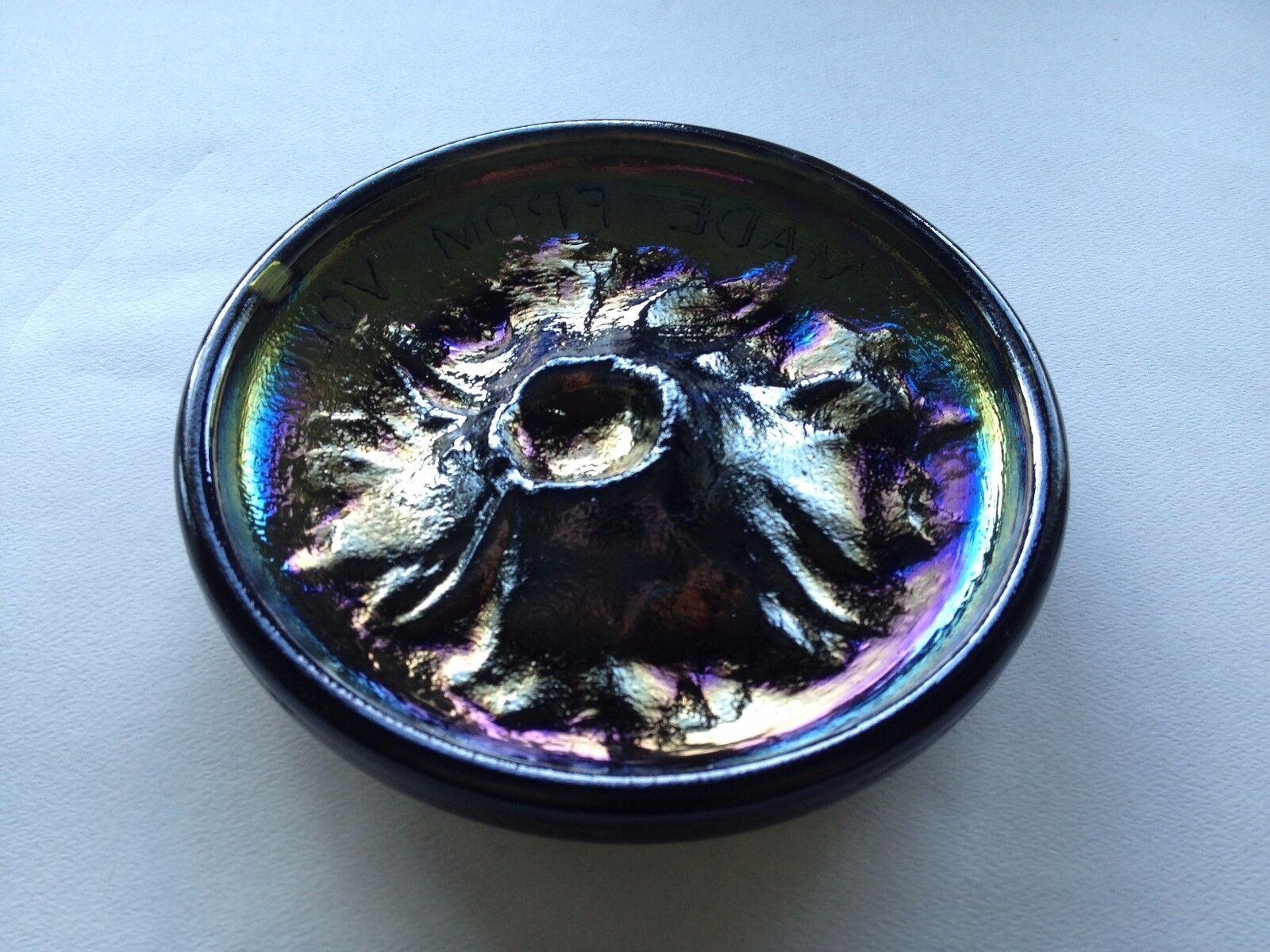 Mount St. Helens 1980 Volcanic Ash Glass Dish/Ashtray (very unique)