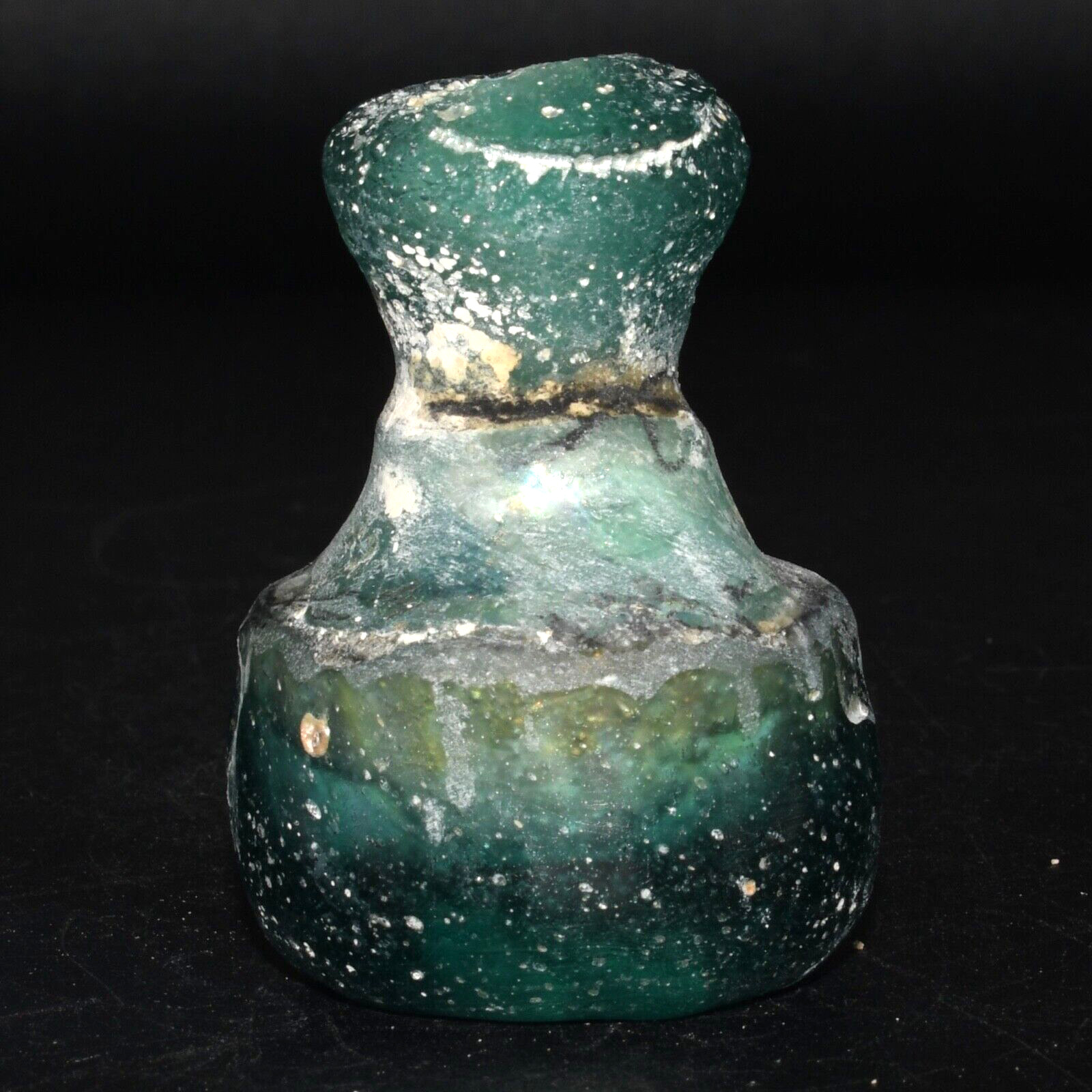 Authentic Ancient Early Roman Glass Bottle Vial Circa 1st - 2nd Century AD