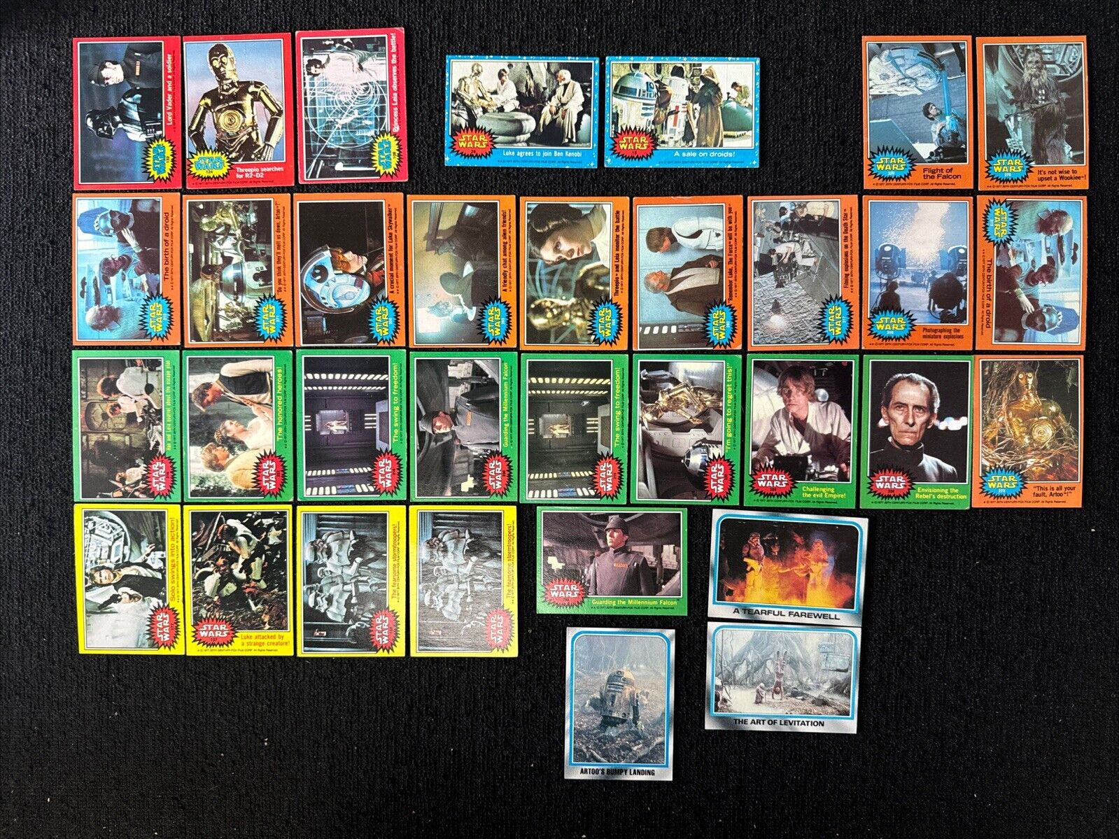 1977 Star Wars Cards Lot Of 30 (plus 3 1980) 