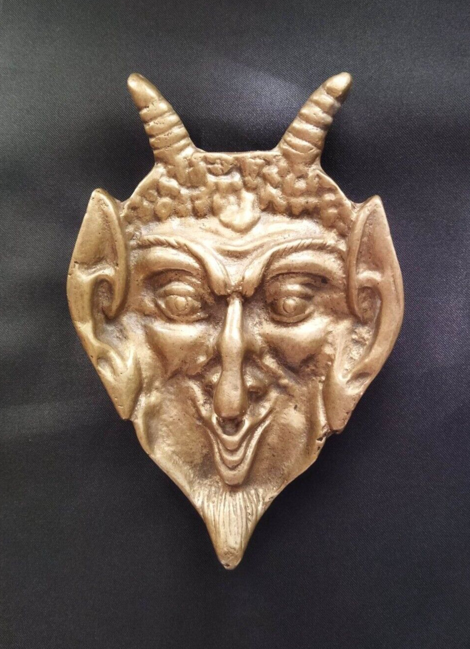 Metal Ashtray Face Head Satan Satyr Damn Devil Demon Mephistopheles
