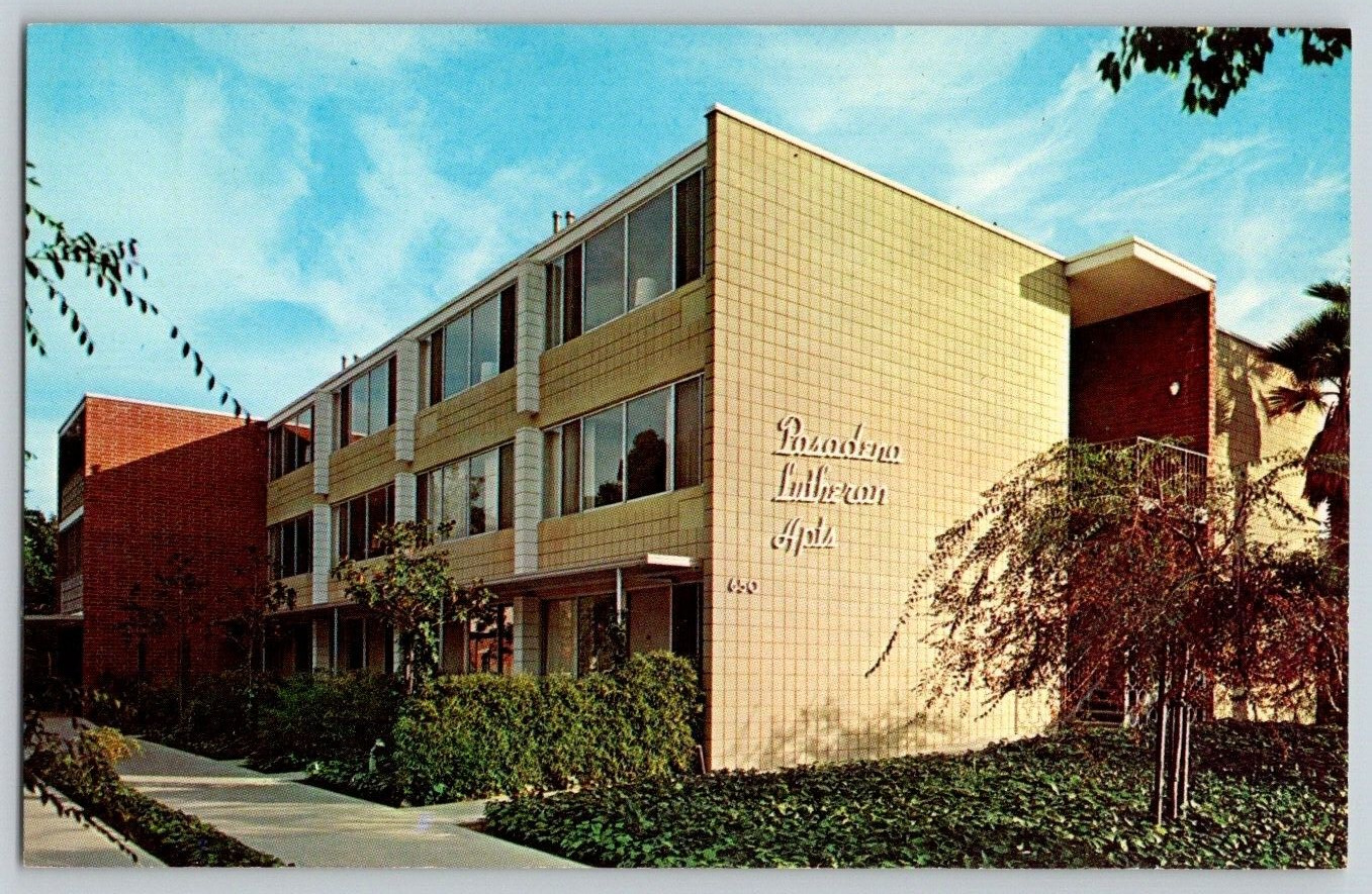 Postcard~Pasadena Lutheran Apartments~ Pasadena, California