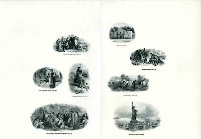 ABN Sheet of Vignettes - American Bank Note Company