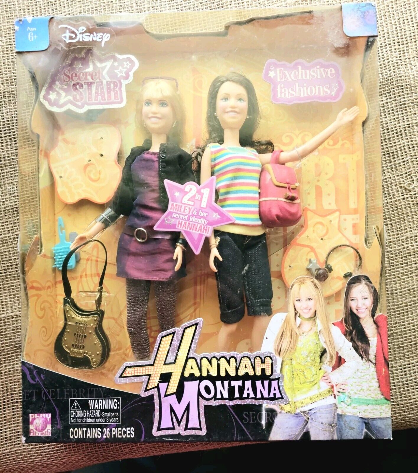 New 2008 Disney Hannah Montana Secret Star Doll Set Of 2 Dolls 26 Pc