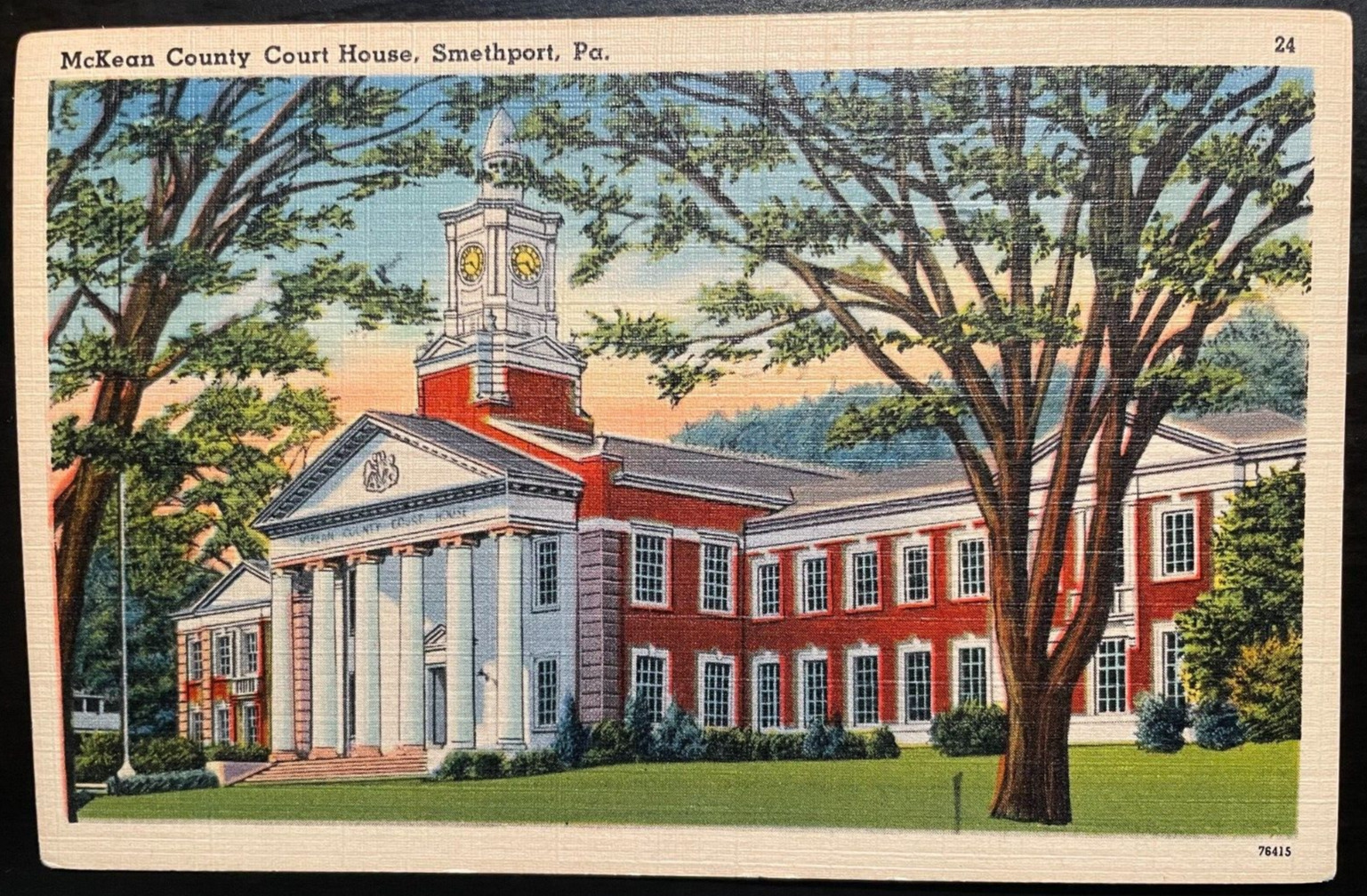 Vintage Postcard 1930-1945 McKean County Court House, Smethport, Pennsylvania