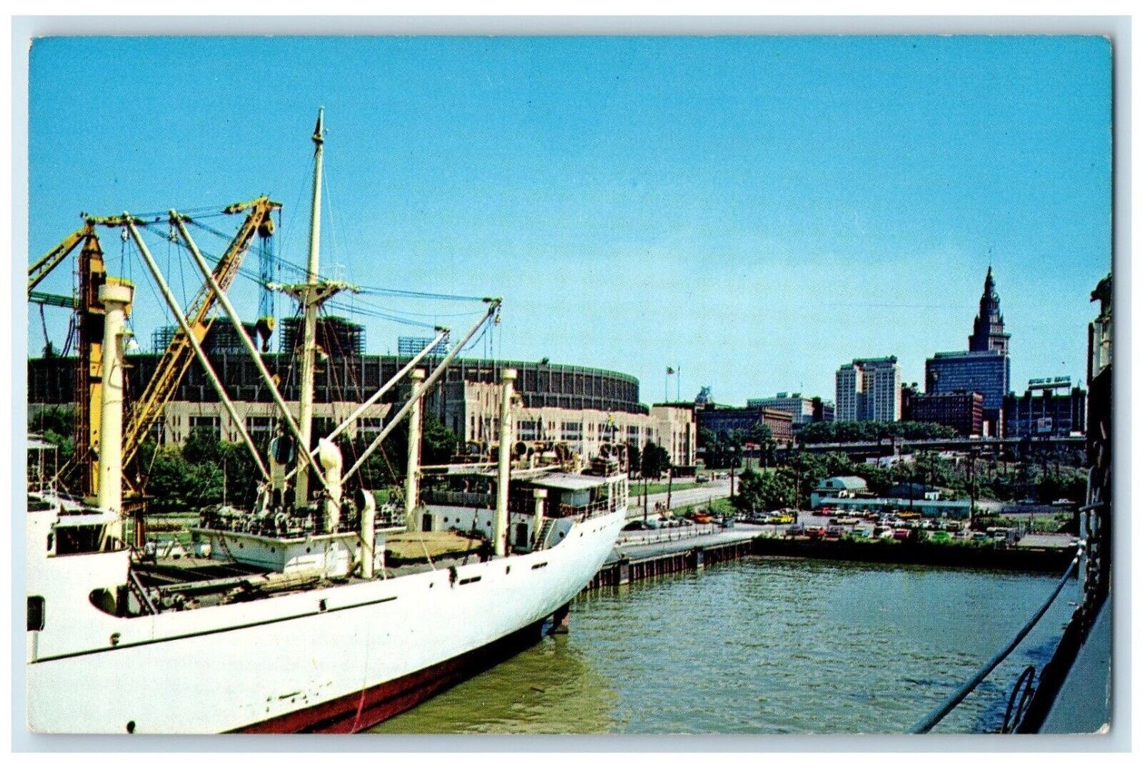 c1950\'s Port Of Cleveland Steamer Ship Cleveland Ohio OH Vintage Postcard