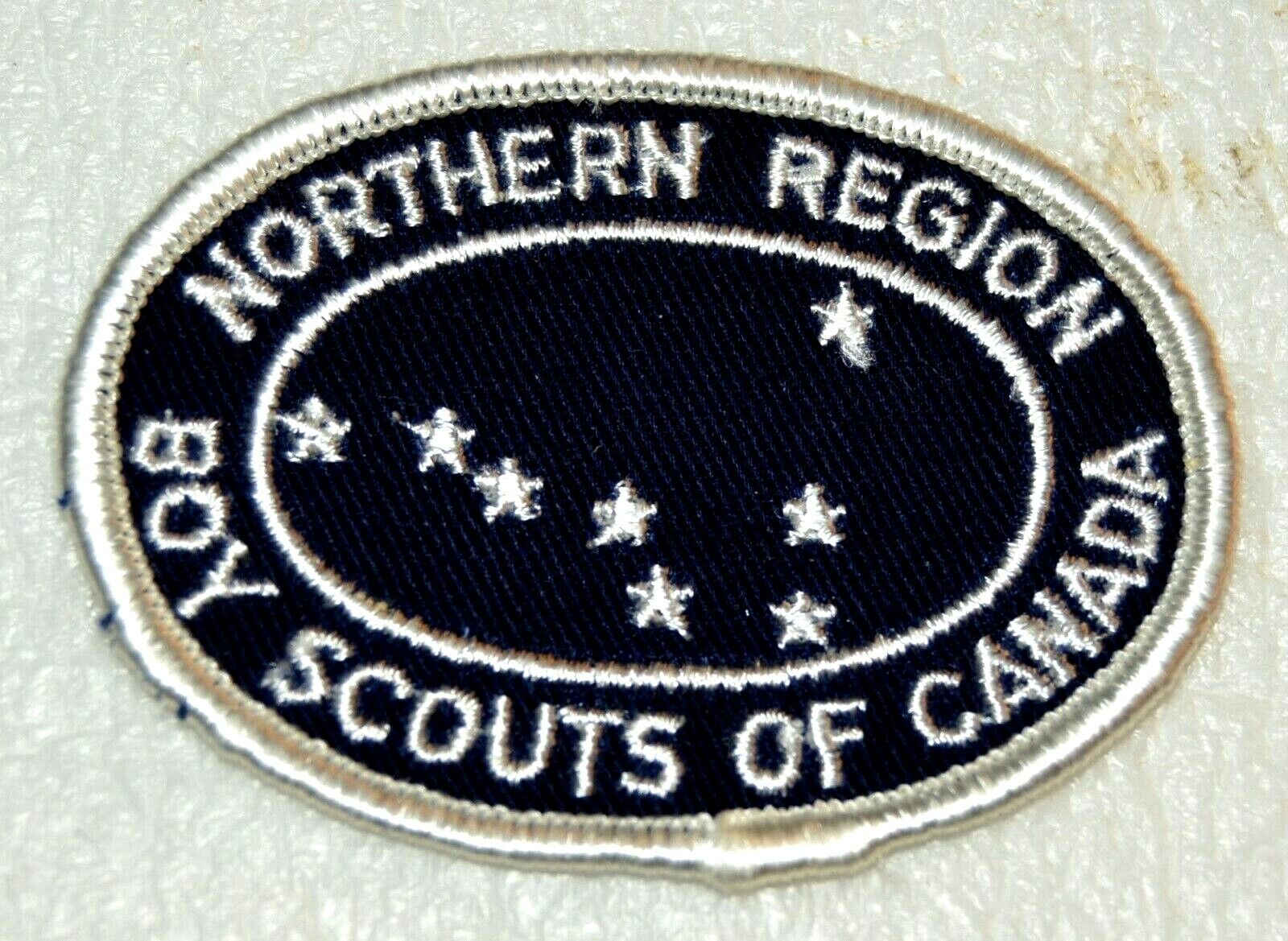ON Sale NORTHERN REGION White Stars Oval Boy Scout Uniform Badge Canadian ABN4B