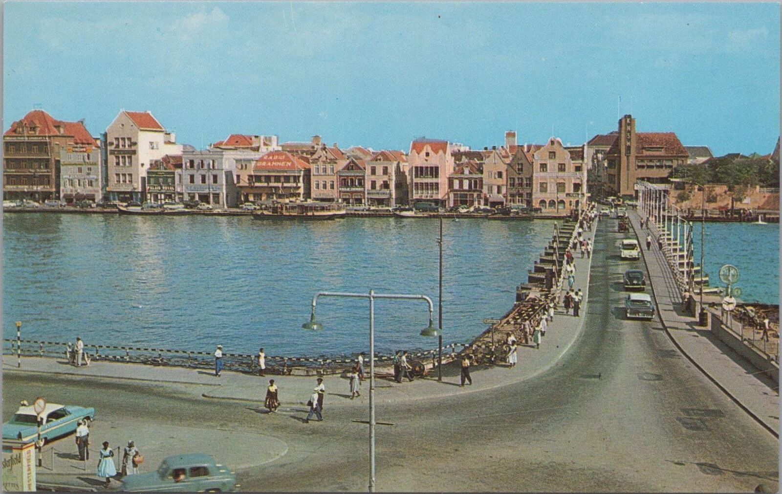 Postcard Pontoon Bridge Curacao NA 
