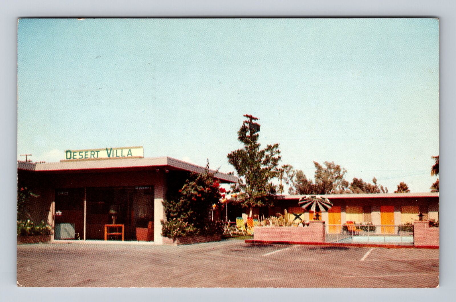 Palm Springs CA-California, Desert Villa Hotel, Advertising Vintage Postcard