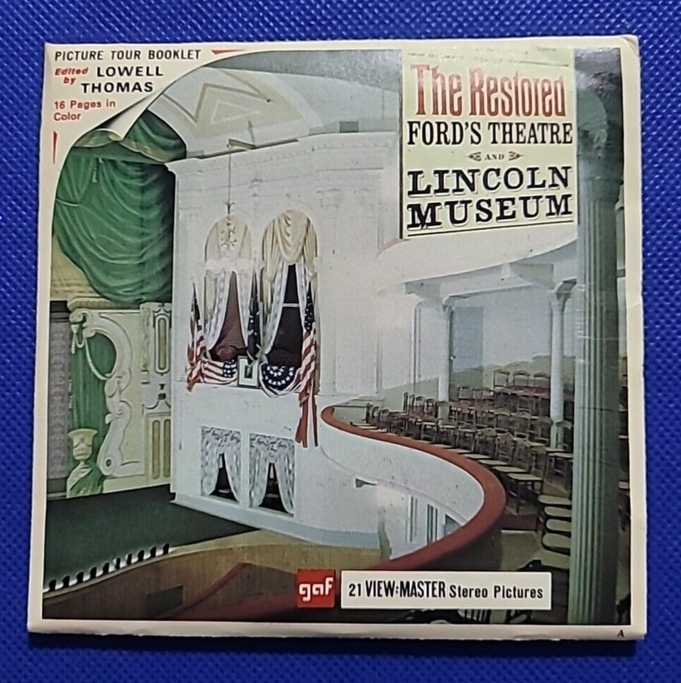 Gaf A798 Restored Ford\'s Theatre & Lincoln Museum D.C. view-master Reels Packet