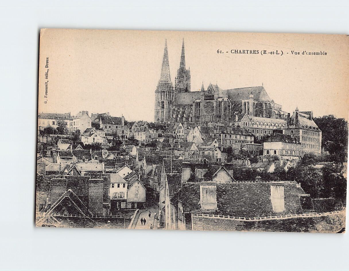 Postcard Vue d'ensemble, Chartres, France