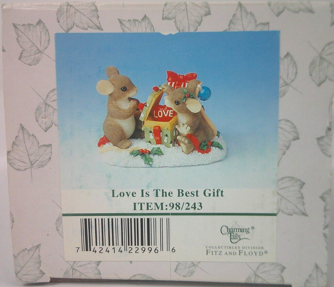 Charming Tails Love Is The Best Gift Figurine Christmas 98/243 with Box