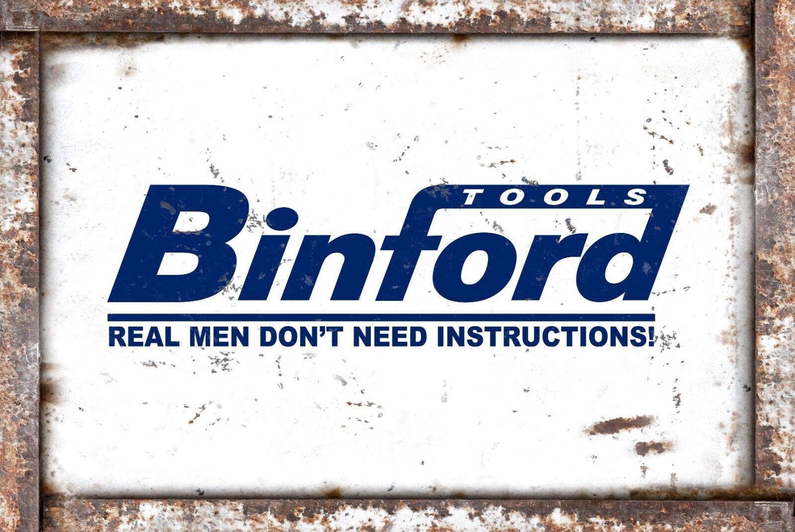 Binford Tools Home Improvement 8x12 Rustic Vintage Style Tin Sign Metal Poster