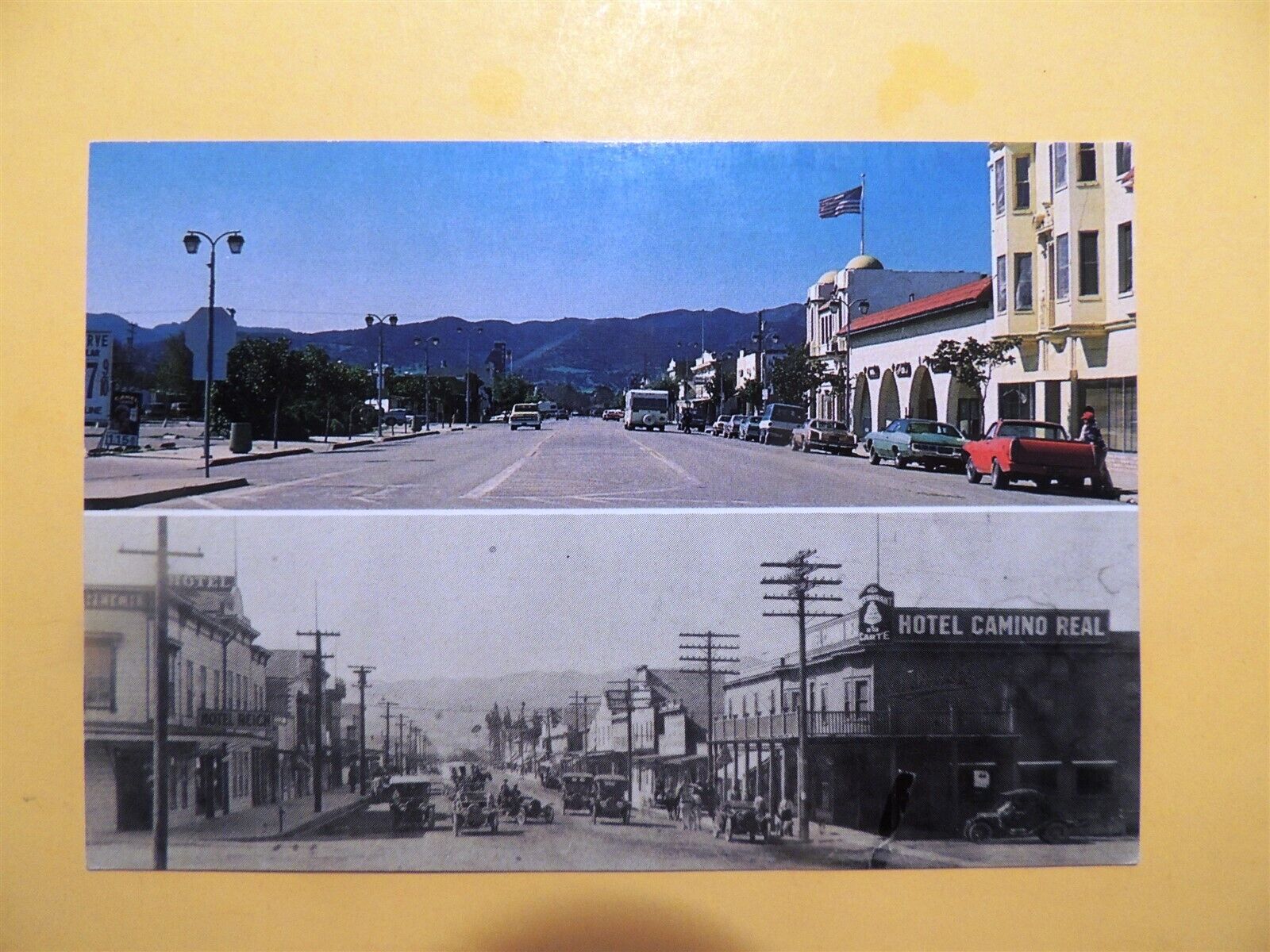 King City California vintage postcard then & now views 