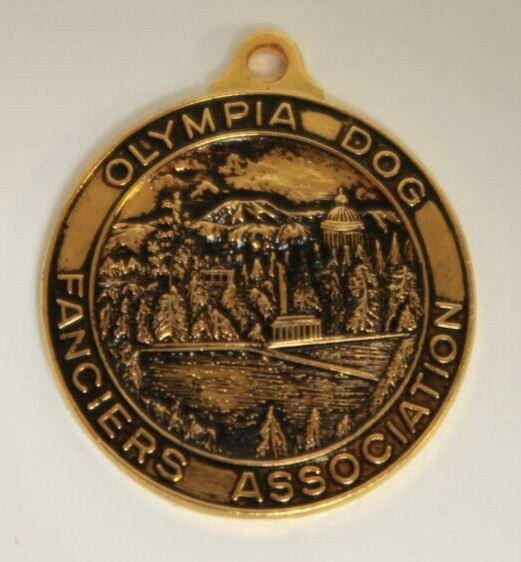 Olympia Dog Fanciers Association Bronze Dog Medallion 1.5
