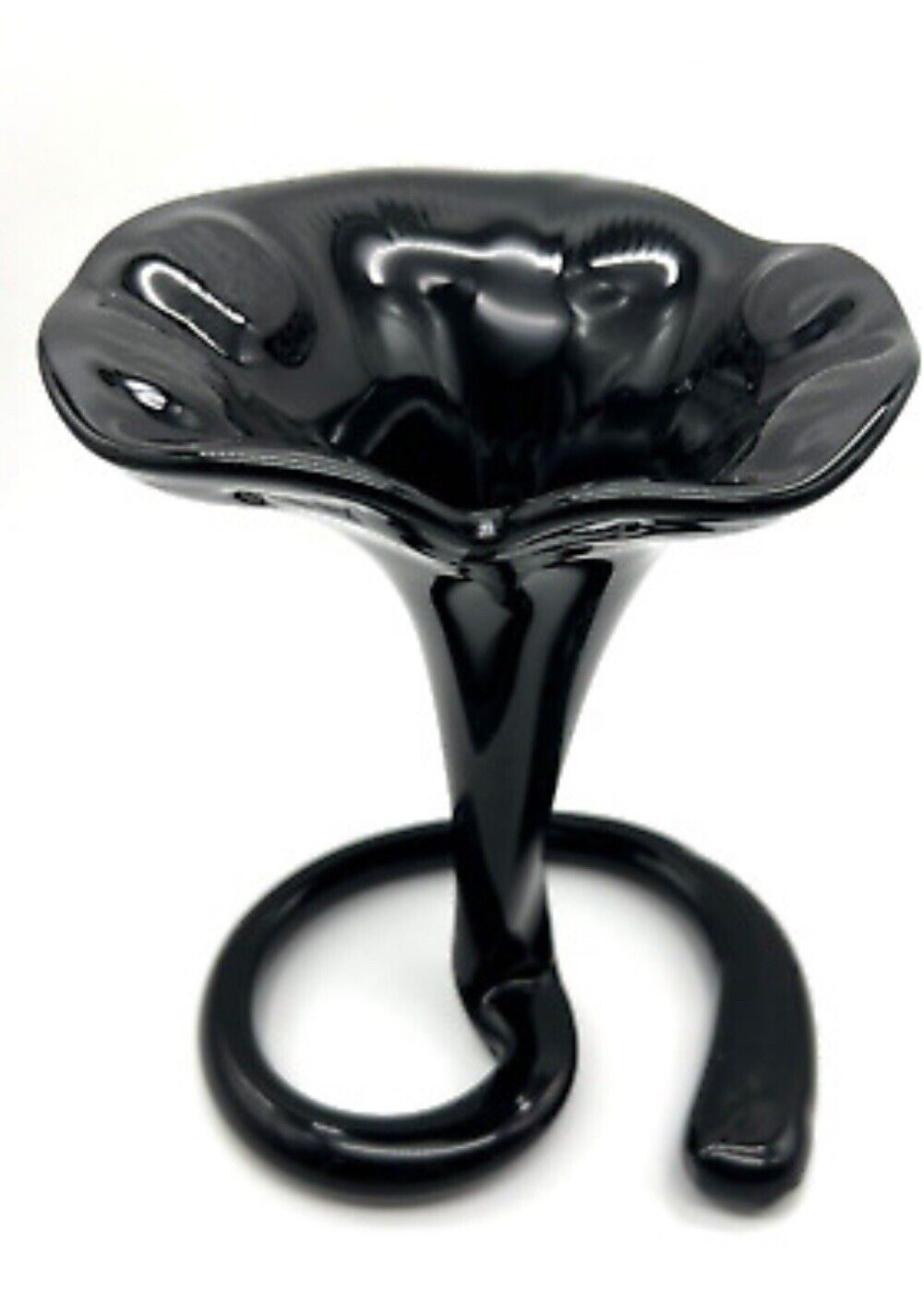 Black Flower Coil Vase