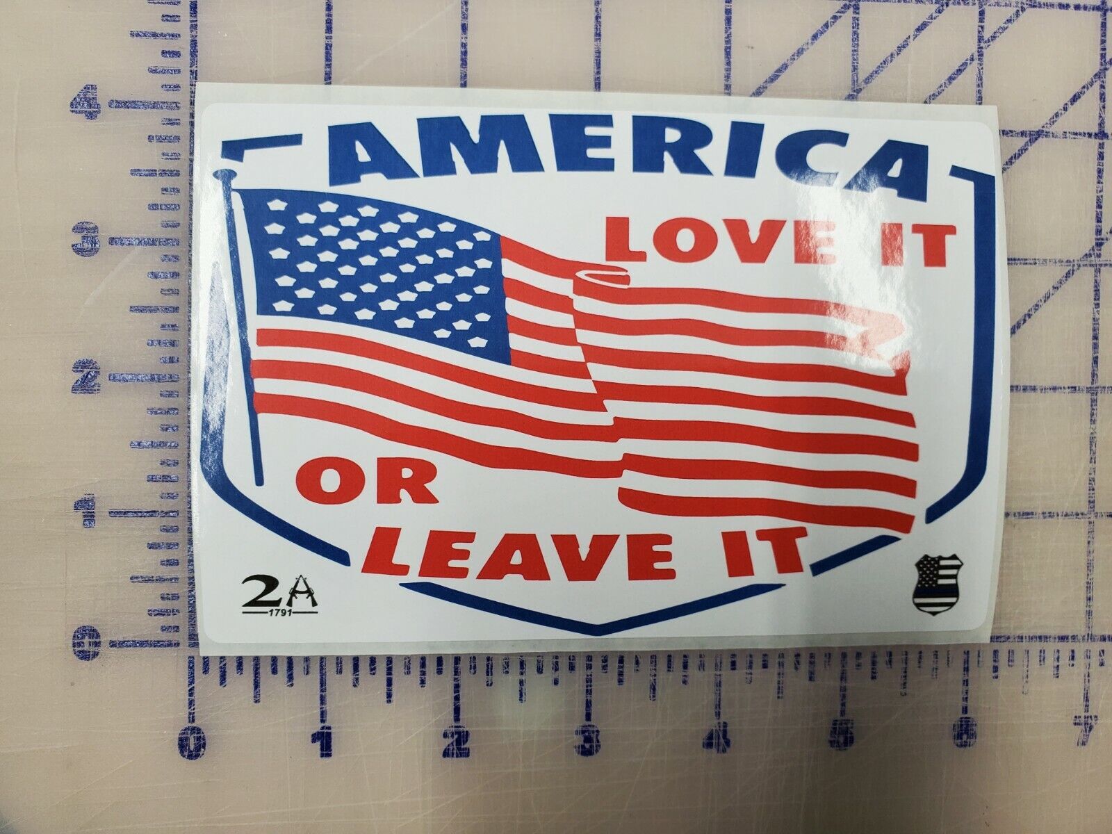 America Love it or Leave it Vintage Style Decal / Paper Sticker/ Die Cut Trump