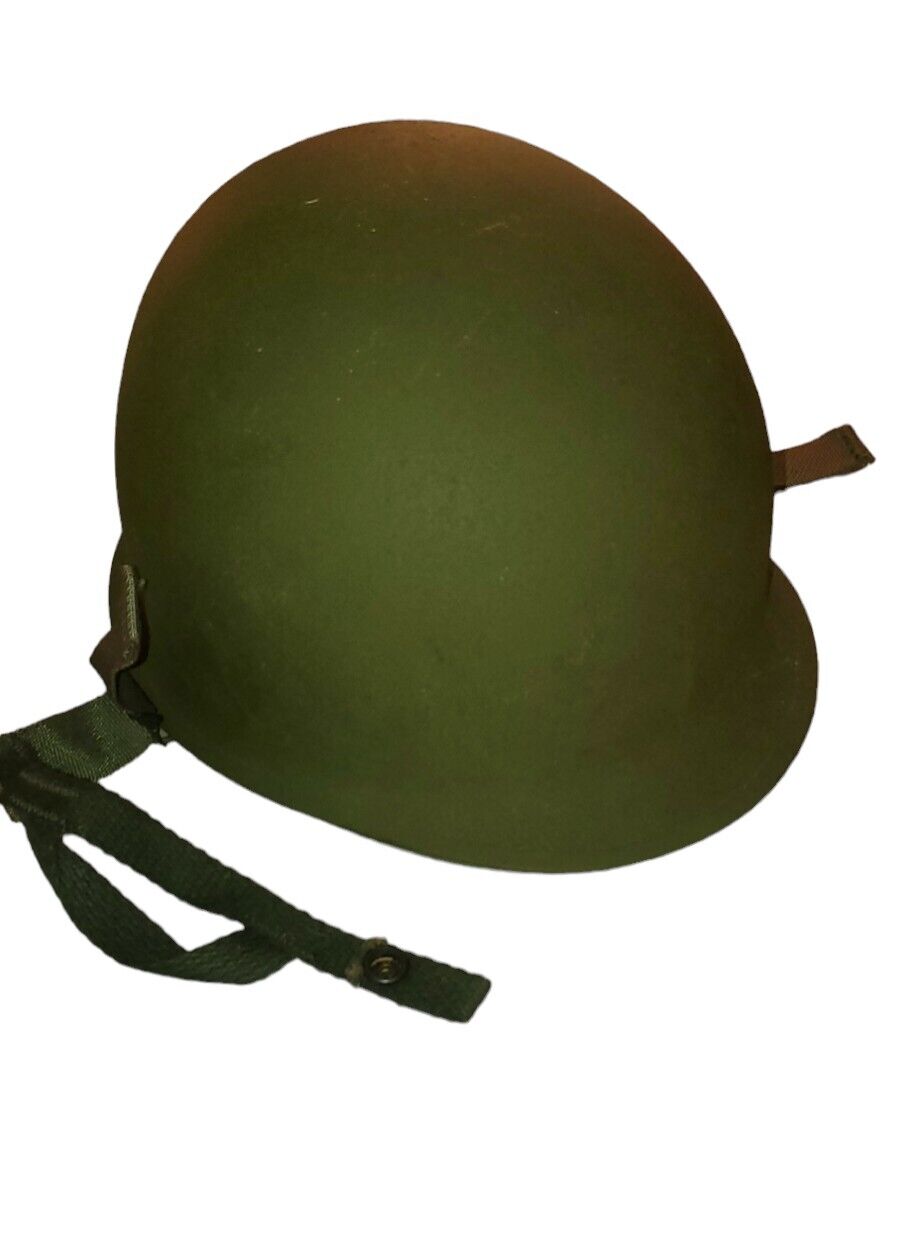 Vintage US Military Hard Helmet With Liner Chin Strap Ground Troops Vietnam War