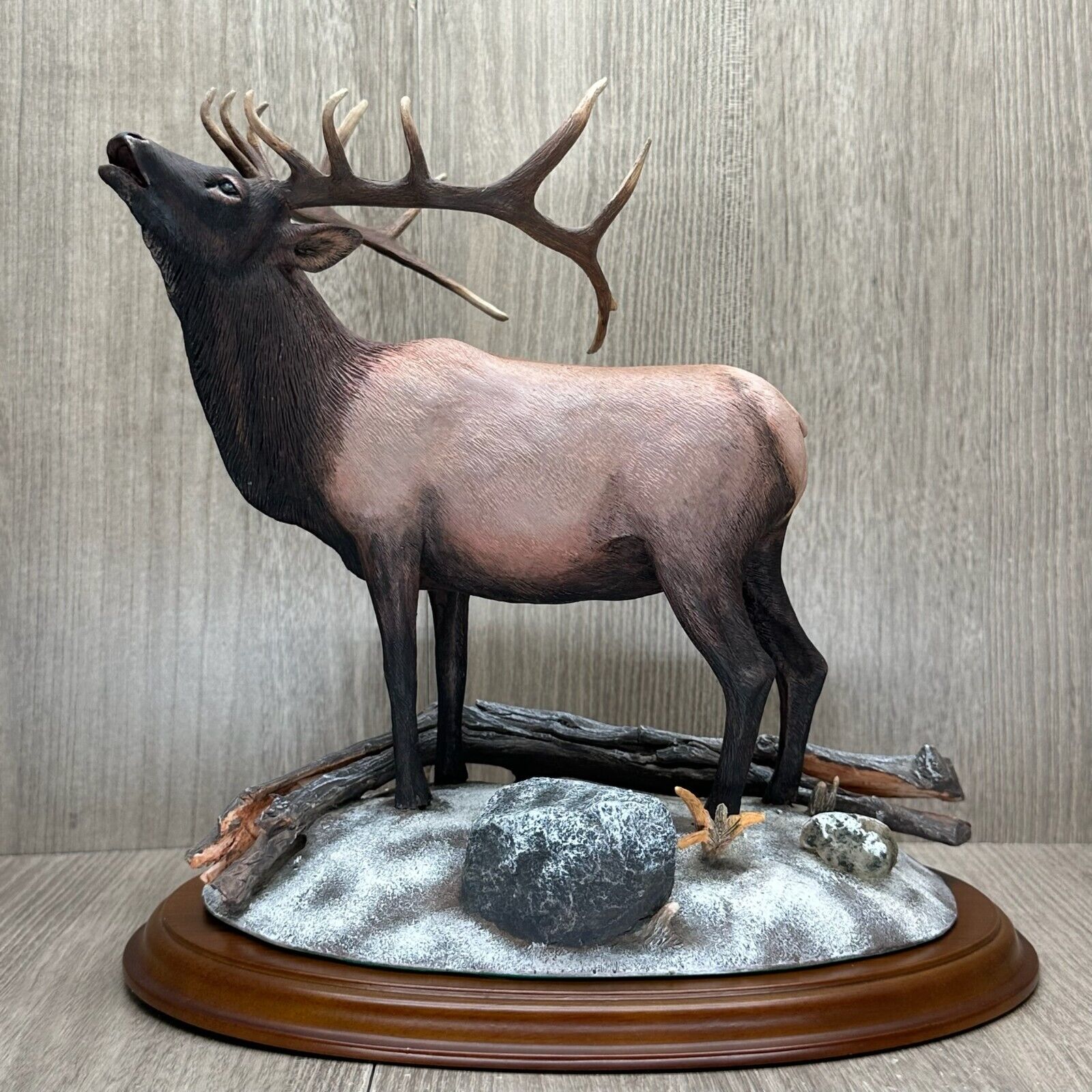 The Danbury Mint Winter Call Monarchs of the Wilderness Sculpture Elk Figurine
