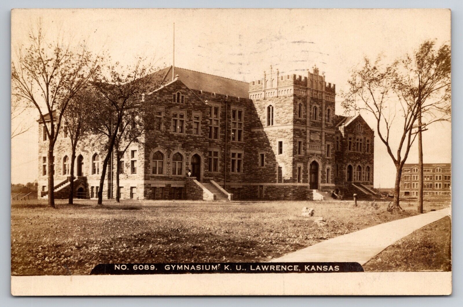 Gymnasium Kansas University Lawrence Kansas 1909 Real Photo RPPC