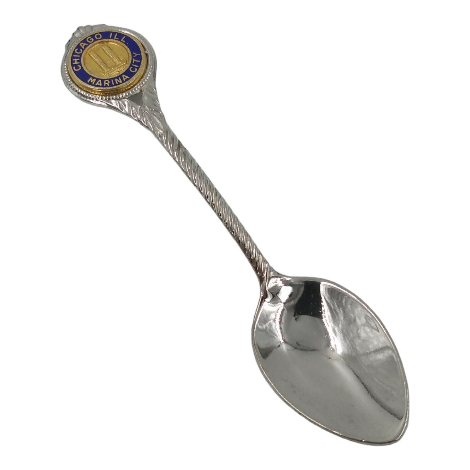 Vintage Chicago Illinois Marina City Souvenir Spoon US Collectible Sterling