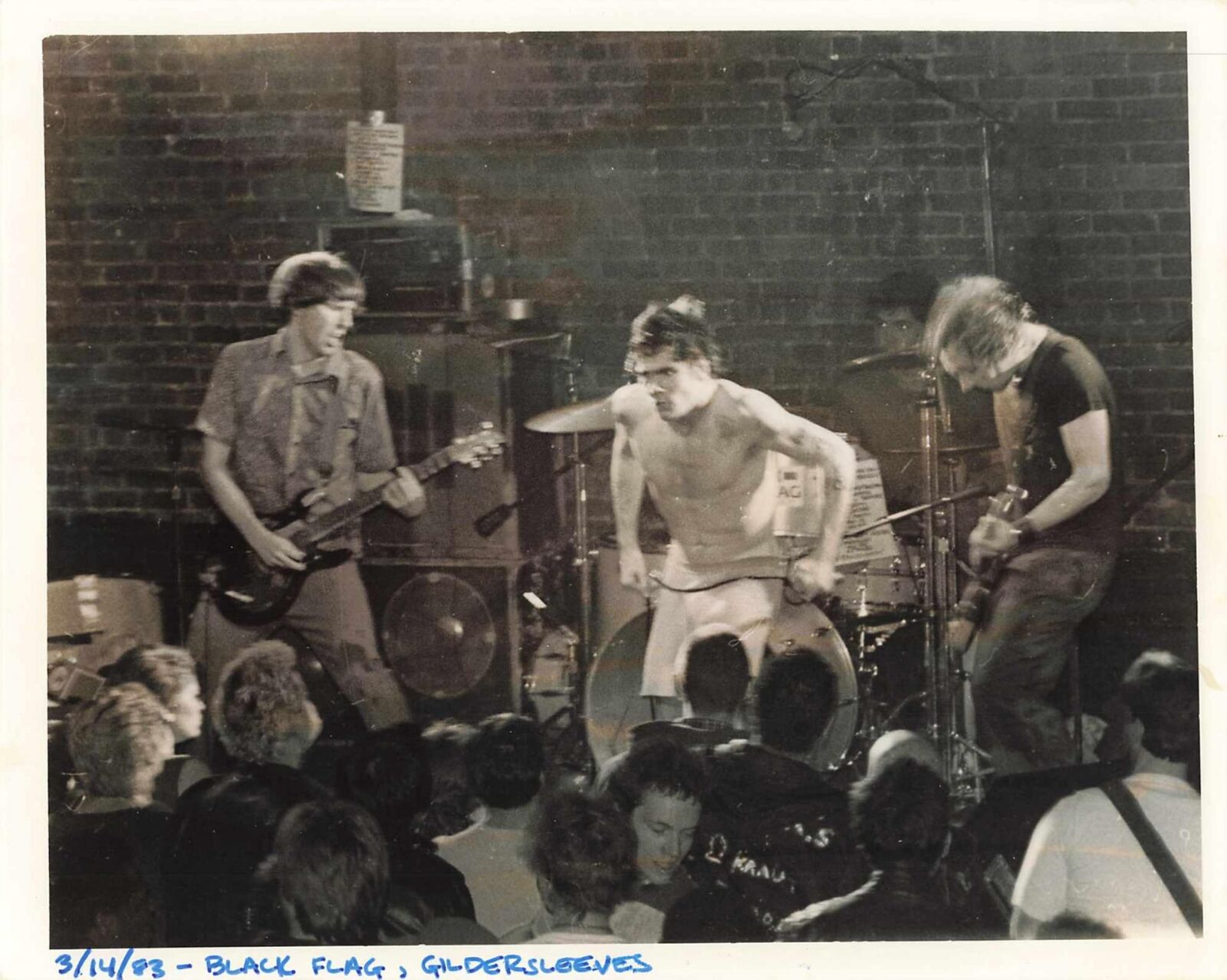Rare March 14 1983 BLACK FLAG Type 1 Photo Punk Band Concert Henry Rollins NYC