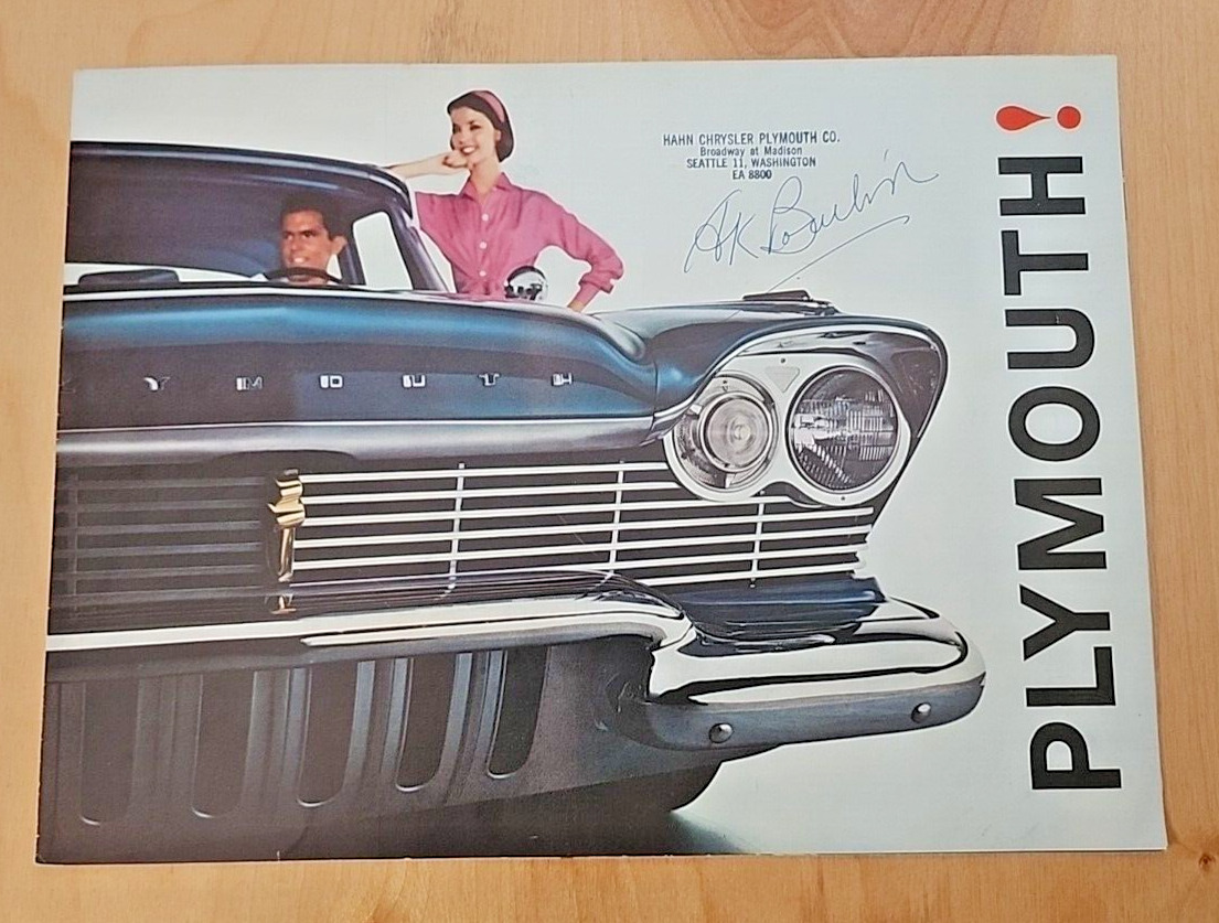 Original 1957 PLYMOUTH Foldout Sales Brochure  HAHN CHRYSLER PLYMOUTH
