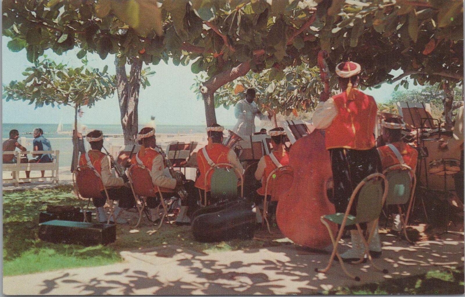 Postcard The Military Band Jamaica 