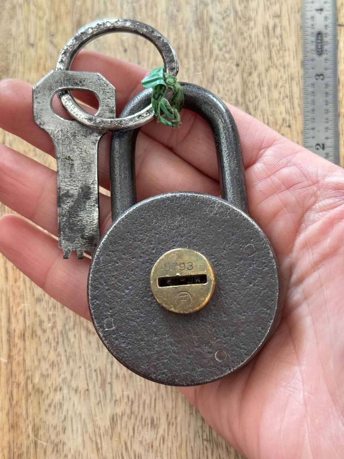 Vintage Antique Padlock With Key Lock