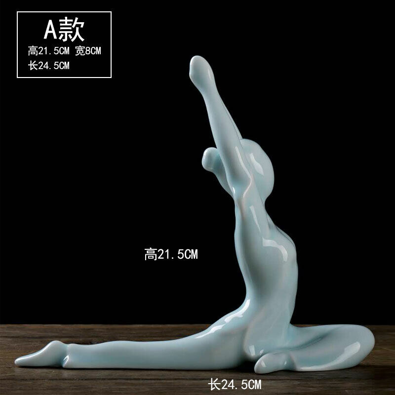 5pcs China Ceramics Porcelain Woman Yoga Characters Originality Statue Ornament