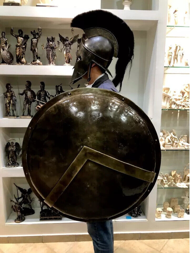 Christmas Antique Brass Finish 300 Spartan Greek Medieval Battle Shield Pro 24\