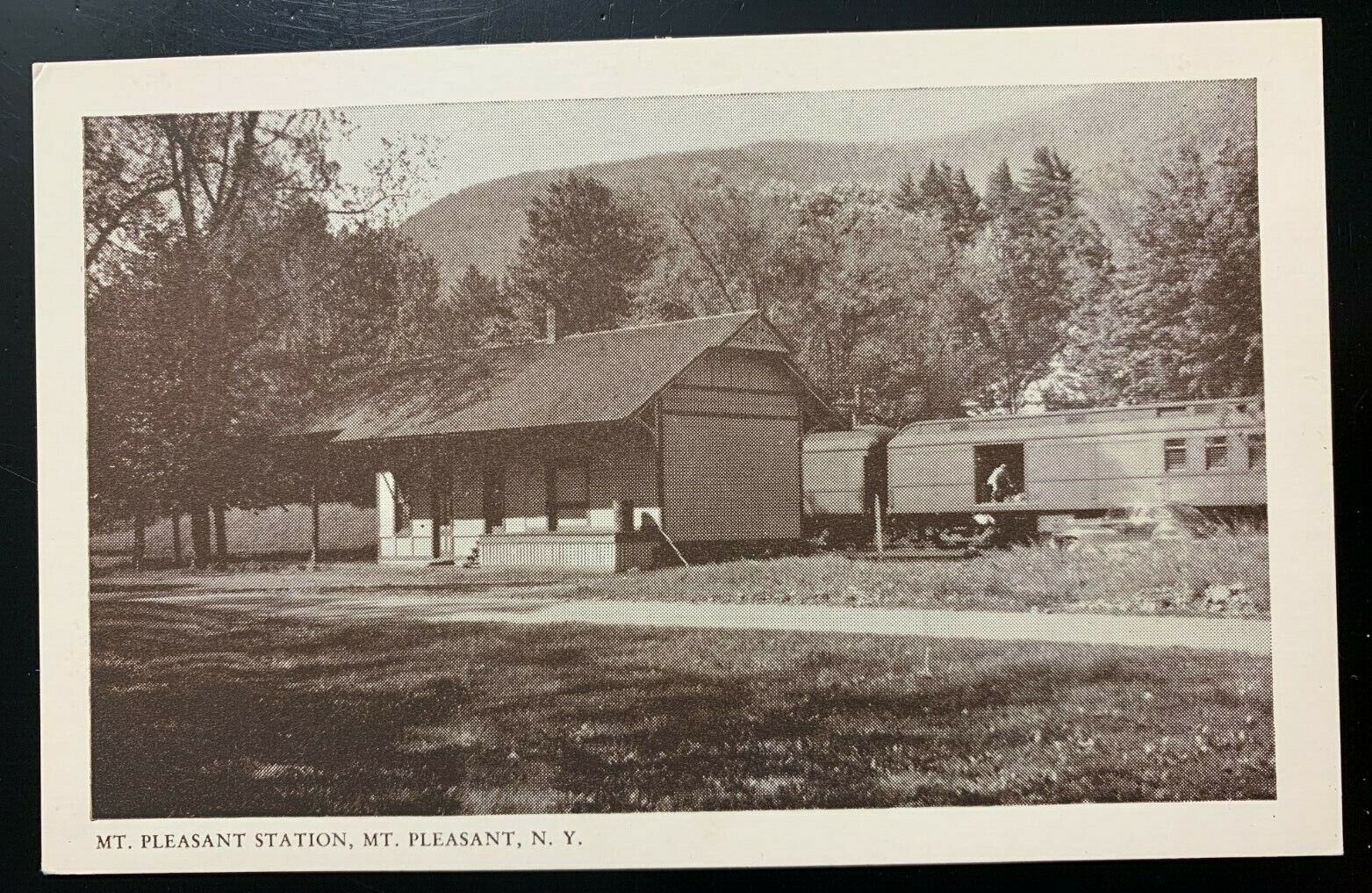 Postcard Mount Pleasant NY - c1940s Mt Pleasant Railroad Station