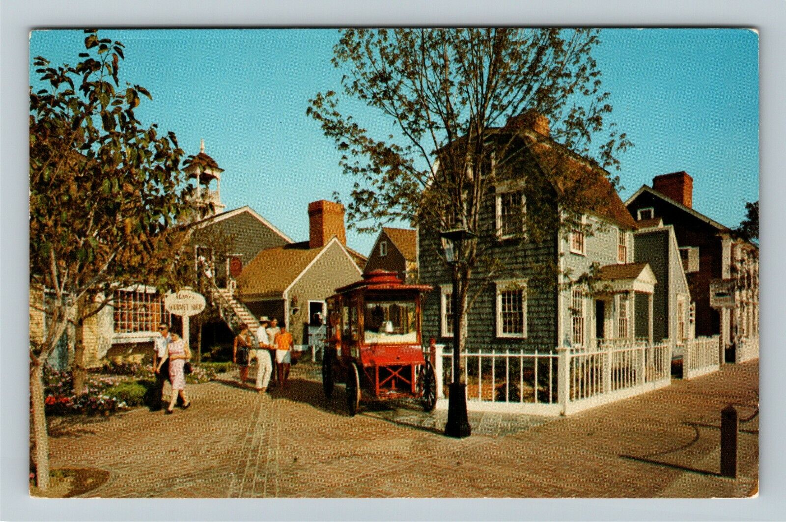 San Pedro CA, Entrance Whaler's Wharf, California Vintage Postcard