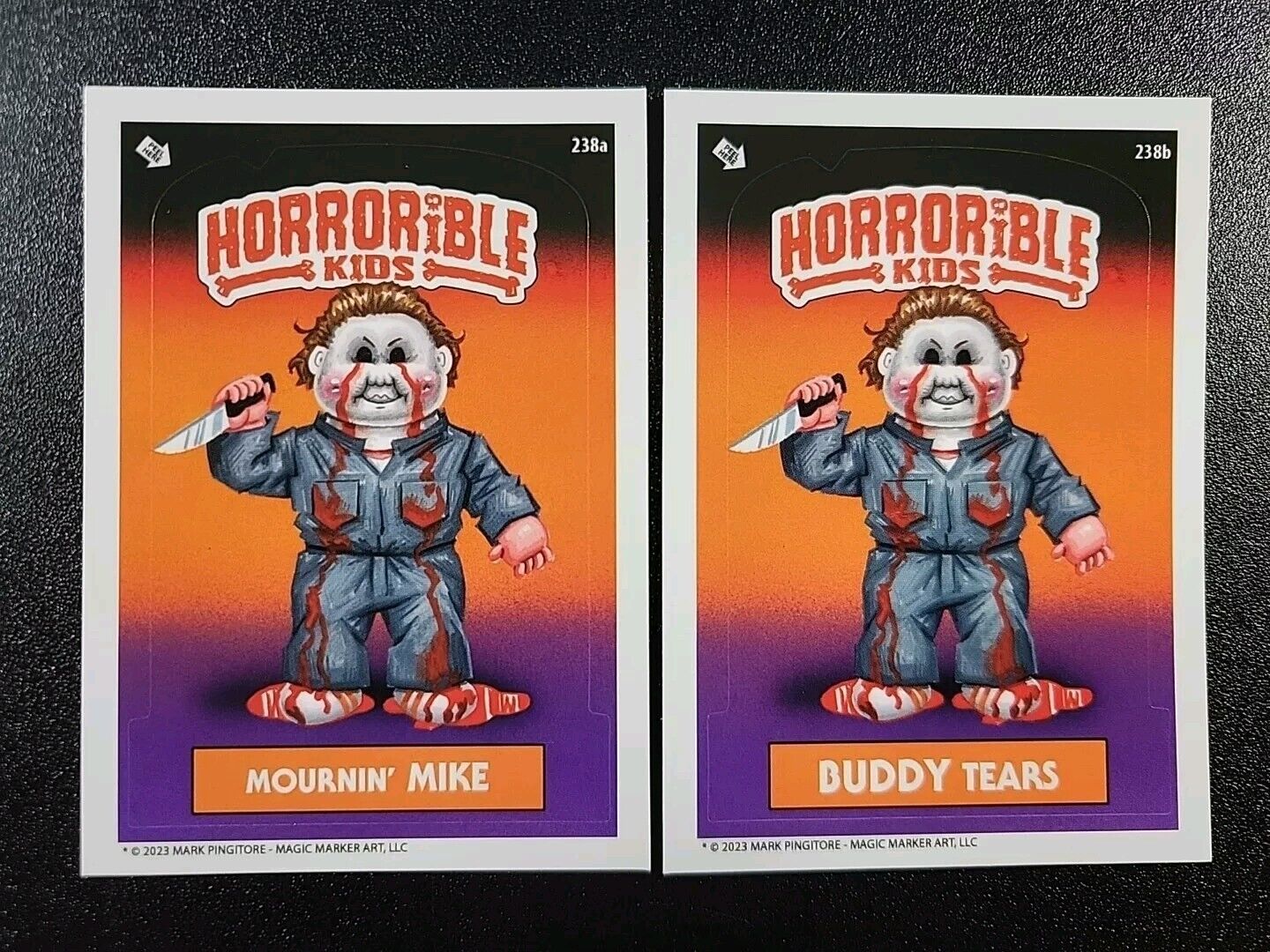Halloween John Carpenter Michael Myers Horrorible Kids 2 Card Set GPK Spoof