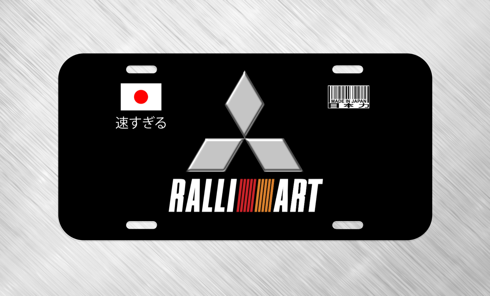 Mitsubishi RalliArt Japan JDM Drift License Plate Auto Car Tag  