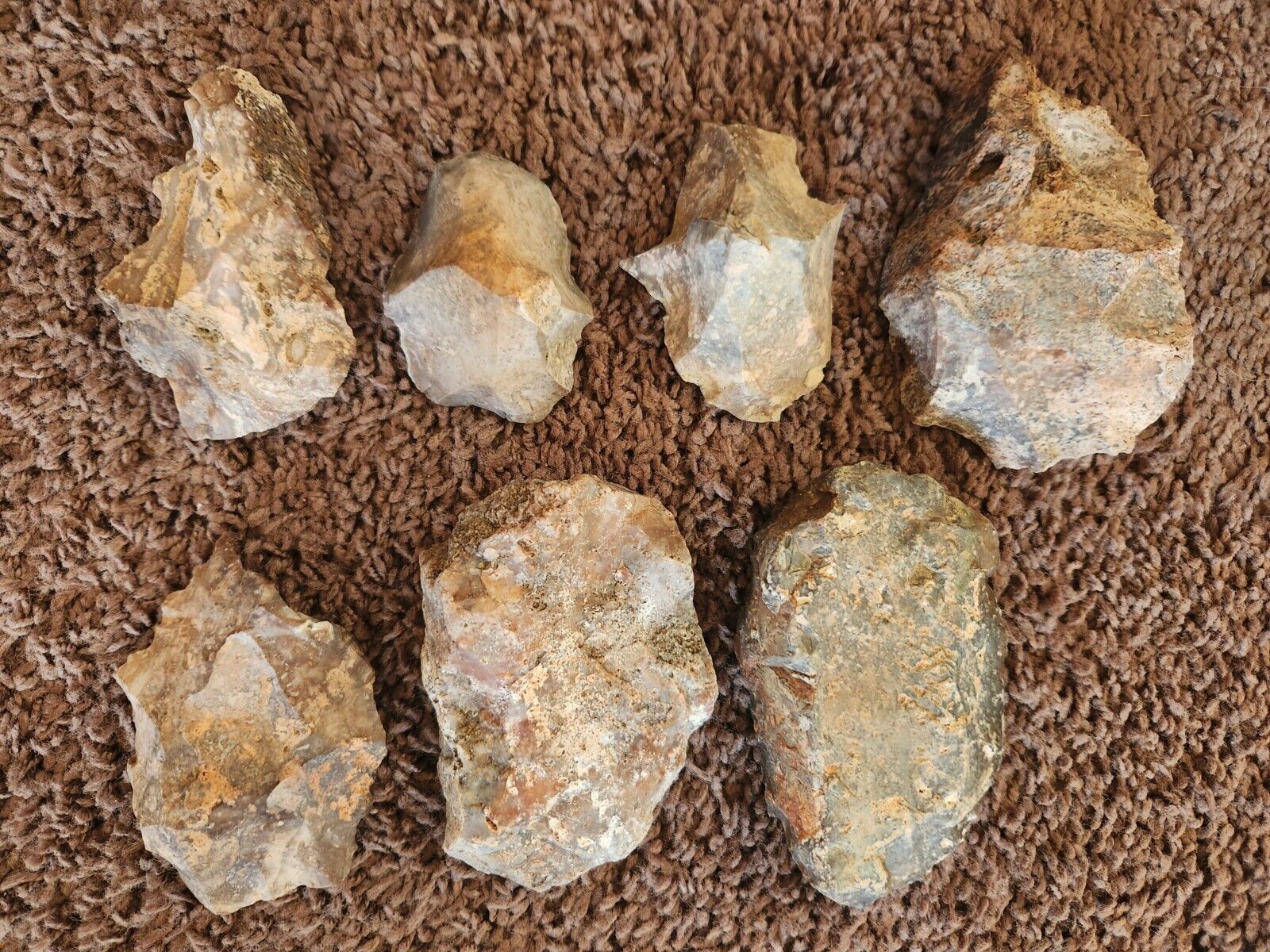  7 Mojave  Desert EARLY MAN PALEOLITHIC HAND AXES STONE ARTIFACTS Pre Clovis OLD