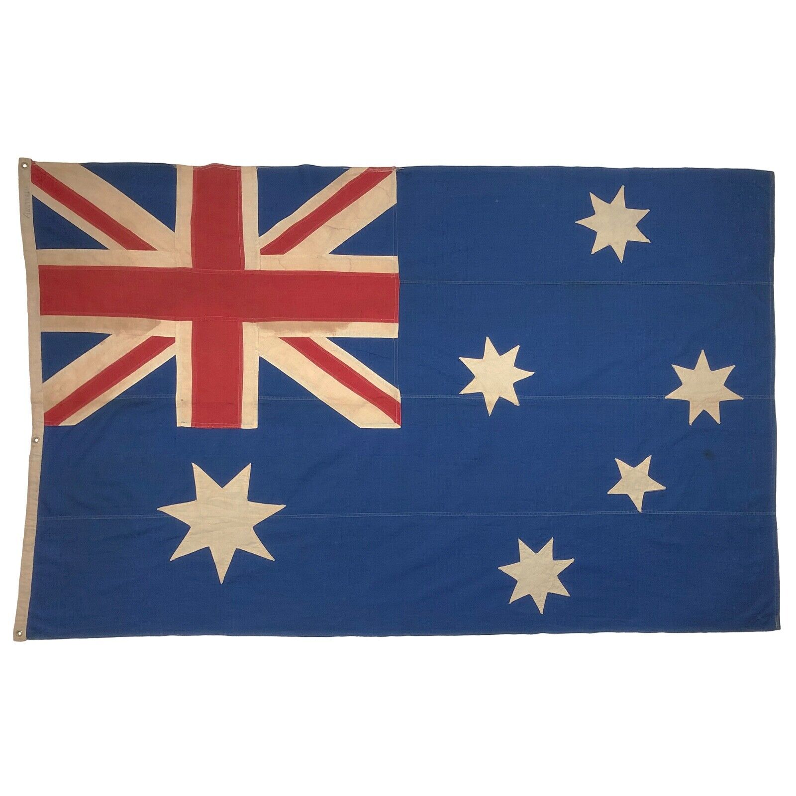 Large Vintage Sewn Cotton Flag Australia Banner Old Cloth Antique Union Jack