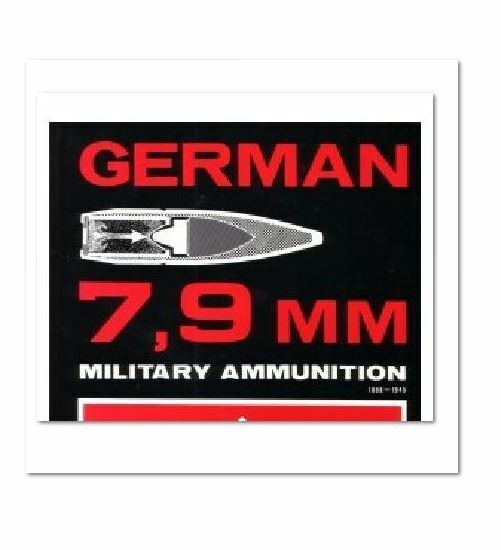   GERMAN 7.9mm MAUSER AMMUNITION CD, RARE CARTRIDGE REFERENCE, SHELL,AMMO, NEW