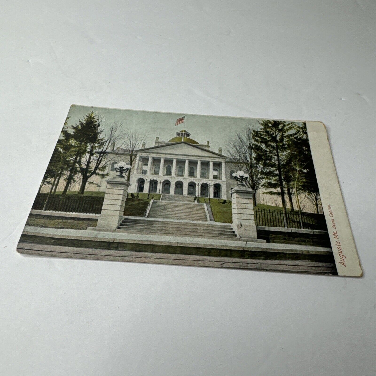 Vintage postcard Augusta, Maine State Capital Made In Germany