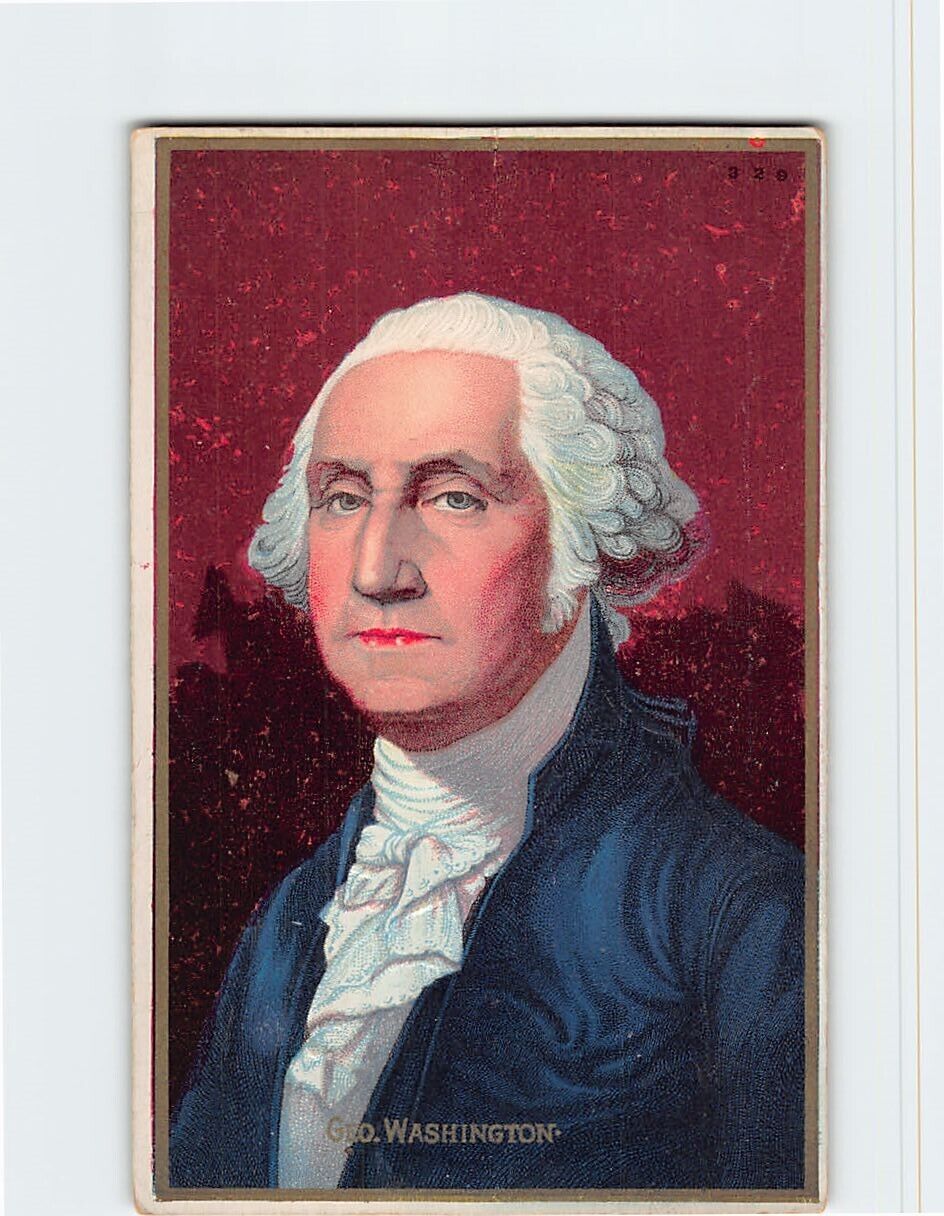 Postcard Portrait of George Washington Embossed Card