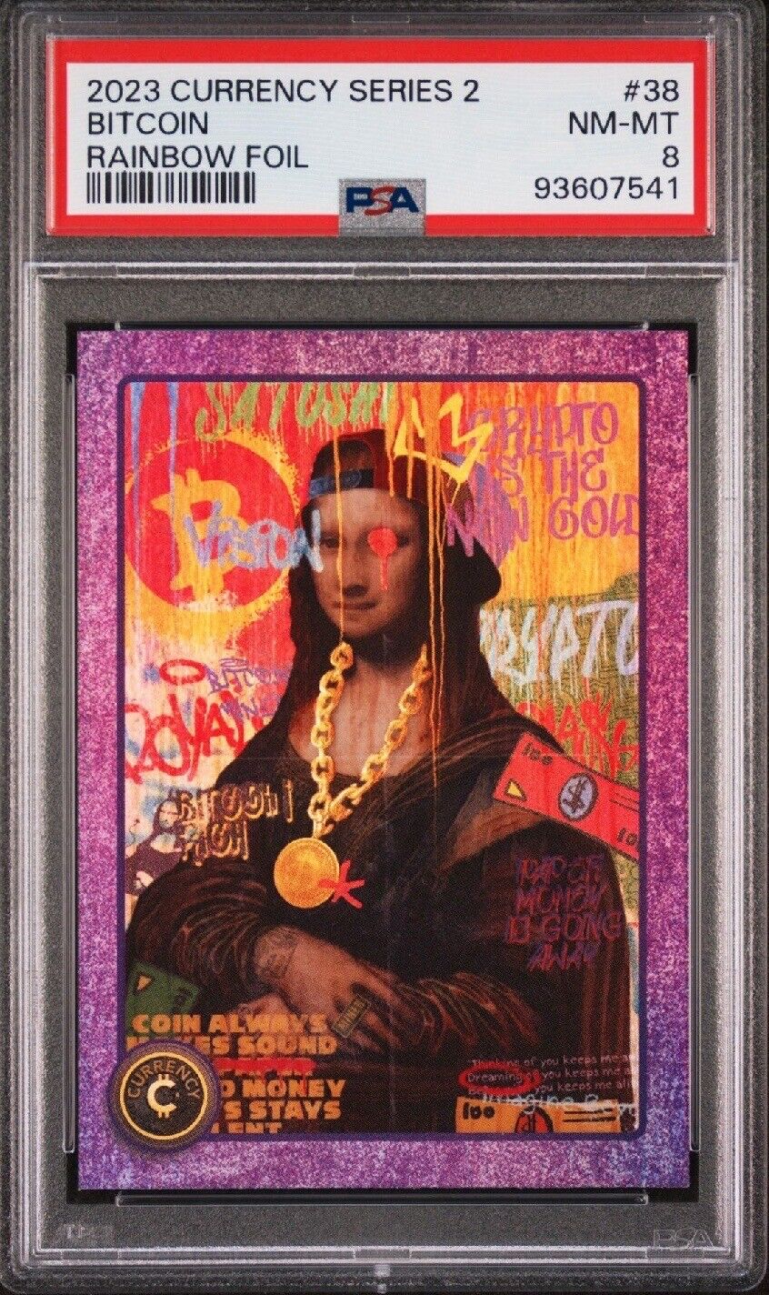 2023 Cardsmiths Currency Mona Lisa #38 Rainbow Foil PSA Graded 8