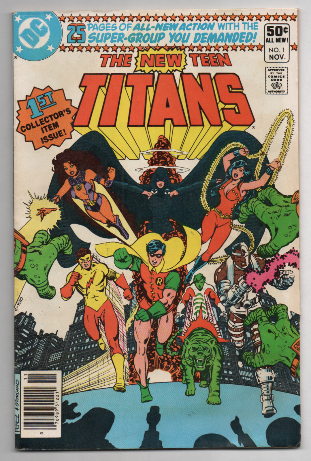 #1 The New Teen Titans 1980 VF/FN Vintage Comic