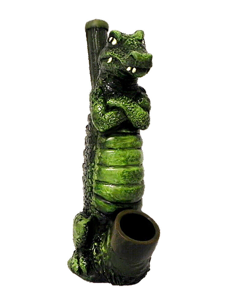 Angry Alligator Handmade Tobacco Smoking Hand Pipe Animal Gift Reptile Crocodile
